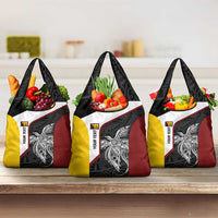 Personalised PNG Western Province Grocery Bag Bird of Paradise Tattoo Flag Motif - Polynesian Pride