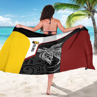 Personalised PNG Western Province Sarong Bird of Paradise Tattoo Flag Motif - Polynesian Pride