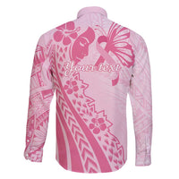 Pacific Girl and Butterfly Cancer Ribbon Personalised Family Matching Mermaid Dress and Hawaiian Shirt