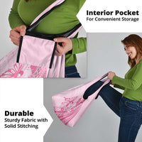 Pacific Girl and Butterfly Cancer Ribbon Personalised Grocery Bag