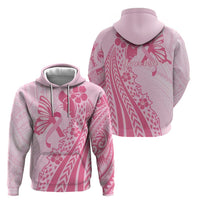 Pacific Girl and Butterfly Cancer Ribbon Personalised Hoodie