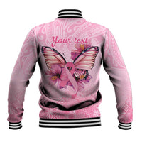 Faith Hope Love Butterfly Ribbon Personalised Baseball Jacket LT9 - Polynesian Pride
