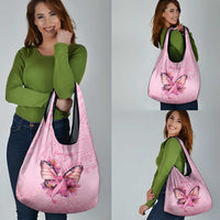 Faith Hope Love Butterfly Ribbon Personalised Grocery Bag