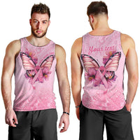 Faith Hope Love Butterfly Ribbon Personalised Men Tank Top