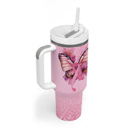 Faith Hope Love Butterfly Ribbon Personalised Tumbler With Handle LT9 - Polynesian Pride