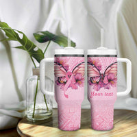 Faith Hope Love Butterfly Ribbon Personalised Tumbler With Handle LT9 - Polynesian Pride