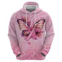 Faith Hope Love Butterfly Ribbon Personalised Zip Hoodie