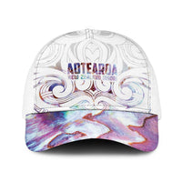 New Zealand Aotearoa Baseball Net Cap Pink Maori Papua Shell Indigenous - Polynesian Pride