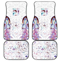 Custom New Zealand Aotearoa Car Mats Pink Maori Paua Shell Indigenous - Polynesian Pride