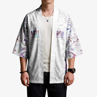 Custom New Zealand Aotearoa Kimono Pink Maori Paua Shell Indigenous - Polynesian Pride