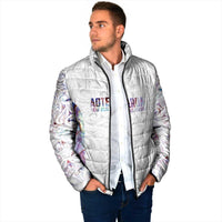 Custom New Zealand Aotearoa Padded Jacket Pink Maori Paua Shell Indigenous - Polynesian Pride