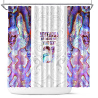 Custom New Zealand Aotearoa Shower Curtain Pink Maori Paua Shell Indigenous - Polynesian Pride