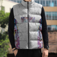 Custom New Zealand Aotearoa Sleeveless Puffer Jacket Pink Maori Paua Shell Indigenous - Polynesian Pride