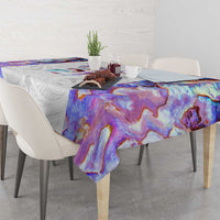 Custom New Zealand Aotearoa Tablecloth Pink Maori Paua Shell Indigenous - Polynesian Pride