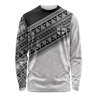2026 Autumn Rugby Nations Fiji Custom Long Sleeve Shirt Fijian Tapa Tribal Lauhala Inspired LT9 Unisex Black - Polynesian Pride