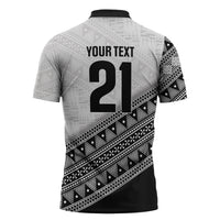 2026 Autumn Rugby Nations Fiji Custom Zipper Polo Shirt Fijian Tapa Tribal Lauhala Inspired LT9 - Polynesian Pride