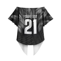 2026 Autumn Rugby Nations Fiji Custom Off Shoulder Wrap Waist Top Fijian Palm Leaf Tapa Tribal Inspired LT9 - Polynesian Pride