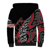 Koru Fern New Zealand Sherpa Hoodie Maori Tribal Pattern