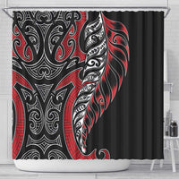 Koru Fern New Zealand Shower Curtain Maori Tribal Pattern