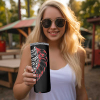 Koru Fern New Zealand Skinny Tumbler Maori Tribal Pattern
