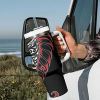 Koru Fern New Zealand Tumbler With Handle Maori Tribal Pattern