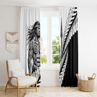 Koru Fern New Zealand Maori Tribal Warrior Window Curtain