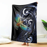 New Zealand Kea Bird Personalised Blanket Maori Tribal Koru Art