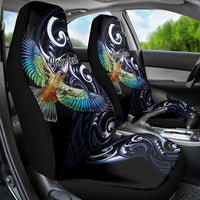 New Zealand Kea Bird Personalised Car Seat Cover Maori Tribal Koru Art LT9 - Polynesian Pride