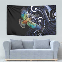 New Zealand Kea Bird Personalised Tapestry Maori Tribal Koru Art LT9 - Polynesian Pride