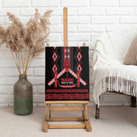 Toitu Te Tiriti Waitangi Canvas Wall Art Black Wharenui House LT9 - Polynesian Pride