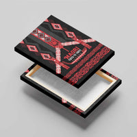 Toitu Te Tiriti Waitangi Canvas Wall Art Black Wharenui House LT9 - Polynesian Pride