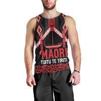 Toitu Te Tiriti Waitangi Men Tank Top Black Wharenui House - Polynesian Pride