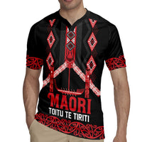 Toitu Te Tiriti Waitangi Rugby Jersey Black Wharenui House LT9 - Polynesian Pride