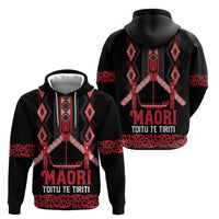 Toitu Te Tiriti Waitangi Zip Hoodie Black Wharenui House - Polynesian Pride