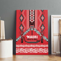 Toitu Te Tiriti Waitangi Canvas Wall Art Red Wharenui House - Polynesian Pride