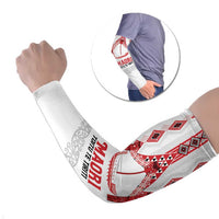 Toitu Te Tiriti Waitangi Arm Sleeves White Wharenui House - Polynesian Pride