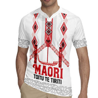 Toitu Te Tiriti Waitangi Rugby Jersey White Wharenui House LT9 - Polynesian Pride