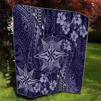 Vintage Tonga Tribal Ngatu Pattern Quilt With Pacific Floral Pink Art LT9 - Polynesian Pride