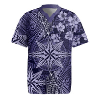 Vintage Tonga Tribal Ngatu Pattern Rugby Jersey With Pacific Floral Pink Art LT9 Pink - Polynesian Pride
