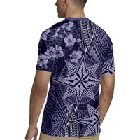 Vintage Tonga Tribal Ngatu Pattern Rugby Jersey With Pacific Floral Pink Art LT9 - Polynesian Pride