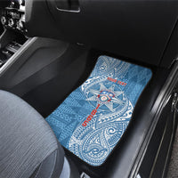 Personalised Tonga Apifo'ou College Car Mats Since 1865 Special Kupesi Pattern