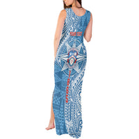 Personalised Tonga Apifo'ou College Tank Maxi Dress Since 1865 Special Kupesi Pattern