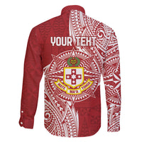 Personalised Kolisi Tonga Atele 142nd Anniversary Family Matching Long Sleeve Bodycon Dress and Hawaiian Shirt Special Kupesi Pattern