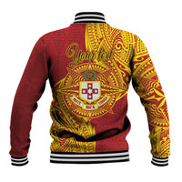 Personalised Kolisi Tonga Atele Baseball Jacket Since 1882 Simple Ngatu Pattern