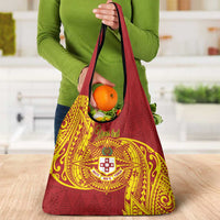 Personalised Kolisi Tonga Atele Grocery Bag Since 1882 Simple Ngatu Pattern
