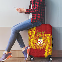 Personalised Kolisi Tonga Atele Luggage Cover Since 1882 Simple Ngatu Pattern
