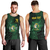 Personalised Tonga Liahona High School 76th Anniversary Men Tank Top Special Kupesi Pattern
