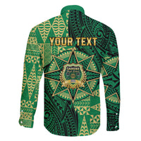 Personalised Tonga Saineha High School Family Matching Off The Shoulder Long Sleeve Dress and Hawaiian Shirt Since 1978 Special Kupesi Pattern