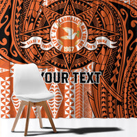 Personalised Tonga Tailulu College Window Curtain Since 1967 Special Kupesi Pattern Version 2