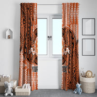 Personalised Tonga Tailulu College Window Curtain Since 1967 Special Kupesi Pattern Version 2
